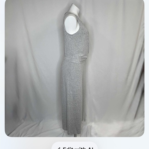 Banana Republic Heather Gray Sleeveless Jumpsuit - Picture 6 of 14